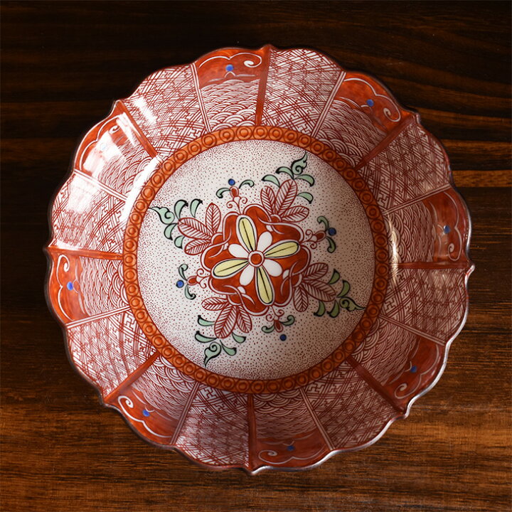 楽天市場】九谷焼 煮物鉢 飯田屋 赤絵（径 約18cm）（ 和食器 中鉢 