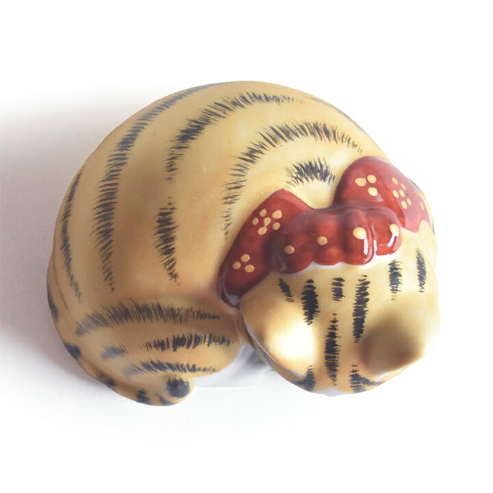 楽天市場】九谷焼 眠り猫 置物 金彩 座布団付（全長 約7.8cm 