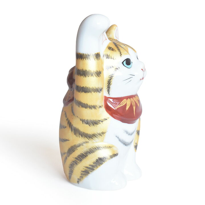 楽天市場】九谷焼 招き猫 置物 金彩（右手）（ おしゃれ 商売繁盛 開店 