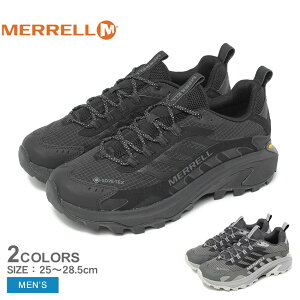 メレル スニーカー メンズ モアブ スピード 2 ゴアテックス ブラック 黒 グレー スニーカー 登山靴 ハイキングシューズ トレイルランニング 防水 透湿 防水シューズ MERRELL MOAB SPEED 2 GTX 037513 03
