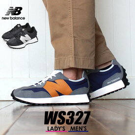 【月またぎセール開催！】 new balance 327 ニューバランス スニーカー レディース メンズ WS327 ブラック グレー 黒 靴 シューズ ローカット レザー スウェード スエード ブランド スポーツ カジュアル ロゴ おしゃれ シンプル 定番 通学 学生 運動 NB