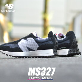 new balance 327 ニューバランス スニーカー レディース メンズ MS327 ブラック 黒 NB シューズ ブランド スポーツ カジュアル ロゴ ローカット 定番 人気 通勤 通学 学生 オフィス 部活 運動 靴 おしゃれ シンプル MS327