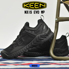 【マラソンセール開催！】 KEEN キーン ネクシス エヴォ ウォータープルーフ NXIS EVO WP ハイキングシューズ メンズ ブラック 黒 シューズ 靴 ブランド シンプル トレイルシューズ 旅行 登山 ハイキングシューズローカット 防滑性 クッション性 通気性 軽量