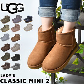 UGG アグ ムートンブーツ クラシックミニ ブーツ レディース 靴 シューズ ブラック ブラウン レッド グレー 黒 赤 茶 ショート ムートン ボア レザー 本革 履きやすい 歩きやすい 通勤 毎日使い 普段使い デイリーユース タウンユース 1016222 W CLASSIC MINI 2