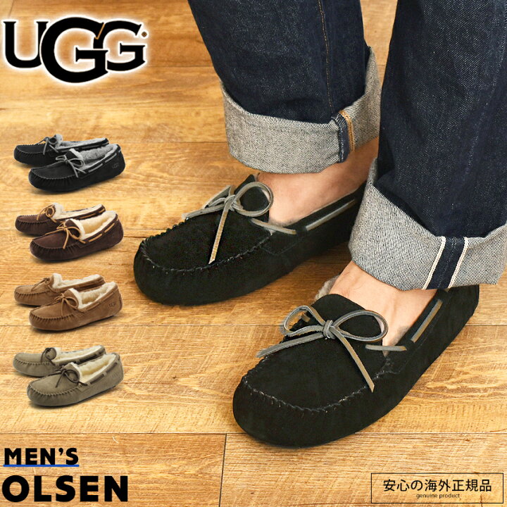 楽天市場】UGG アグ モカシン メンズ オルセン ブラック ブラウン 