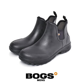 レインブーツ メンズ ソーヴィースリッポンブーツ ブラック 黒 靴 シューズ 100％ 防水 サイドゴア 耐久性 快適 抗菌 防臭 防寒 ワークブーツ ウォータープルーフ アウトドア 高機能 スノーブーツ SAUVIE SLIP ON BOOT 72208 001 ボグス BOGS