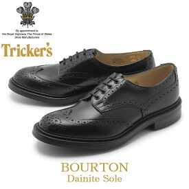 【＼祝／9周年SALE開催！】 トリッカーズ TRICKER’S バートン ウィングチップ シューズ メンズ ダイナイトソール ウイング カントリー カジュアル レザー シューズ 革靴 短靴 靴 ブラック 黒 5633/10 メンズ