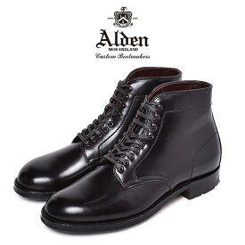 【週末セール開催！】 オールデン ALDEN コードバン ブーツ ドレスブーツ メンズ ブラック 黒 靴 シューズ トラディショナル ビジネス フォーマル 本革 レザー 革靴 紳士靴 通勤 会社員 大人 高級 CORDOVAN BOOT 4600HC
