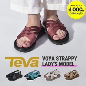 【スーパーセール開催！】 TEVA サンダル レディース ボヤ ストラッピー テバ VOYA STRAPPY 1099271 ブラック レッド ブルー 黒