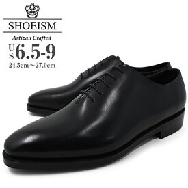 SHOEISM 02061WD BLACK 革靴 メンズ ビジネスシューズ ホールカット カジュアル ビジカジ トラッド 本革 おしゃれ 靴 くつ ブランド シューイズム 男性用 紳士靴