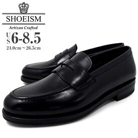 SHOEISM 02121WD BLACK 革靴 メンズ ローファー ビジネスシューズ カジュアル ビジカジ トラッド グッドイヤー 本革 おしゃれ 靴 くつ ブランド シューイズム 男性用 紳士靴