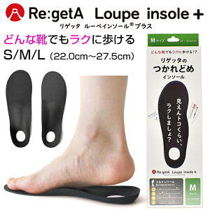 リゲッタ インソール 中敷き Re:getA Loupe insolepu+ ルーペインソール プラス メンズ レディース 軽量 高耐久 水洗い サイズ調整可能 疲れない 安定 ブランド 土踏まず 指の付け根 ビジネスシュー