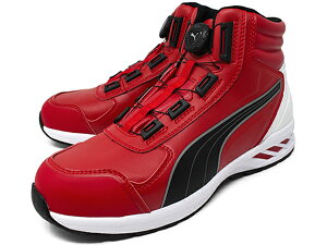 安全靴 プロスニーカー メンズ 安全スニーカー 幅広 3E EEE 軽量 防滑 先芯樹脂 JSAA規格A種 DISC LACING SYSTEM ミッドカット ブランド PUMA SAFETY Rider 2.0 Disc Mid プーマ セーフティー おしゃれ ハロウィ