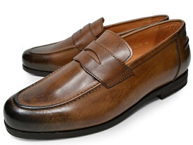RAUDI ラウディ 82118 BROWN ローファー メンズ ローカット シューズ Uチップ カジュアルシューズ ビジネスシューズ スリッポン 本革 ブラウン 茶 ラウンドトゥ 靴 くつ 紳士靴 送料無料