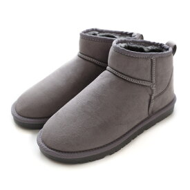 クーポン配布★最終SALE★サイズ交換無料★ブーツ 滑らない 歩きやすい ムートンブーツ ショート 2センチヒール ローヒール レディース 合成スエード 履きやすい ブラック グレー ブラウン 22.5 24.5 ママコーデ 暖かい 大きいサイズ HoloPono ホロポノ