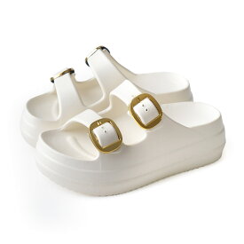 サンダル 痛くない 疲れない サンダル ダブルベルト EVAサンダル 軽量 リカバリーサンダル シャワーサンダル 厚底 6.5センチヒール 歩きやすい レディース 履きやすい 軽量 軽い コンフォート ローヒール トラベル 旅行 アウトドア テレワーク ルームシューズ 室内