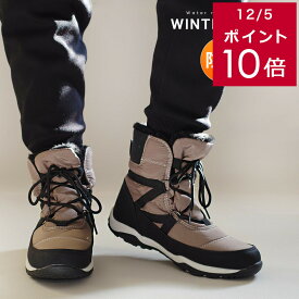 クーポンあり◆【在庫限り！特別価格！】スノーブーツ スノーシューズ レディース あったか 防寒 ウインターブーツ 靴 3センチヒール 痛くない 厚底 滑らない ベージュ カーキ 22.5 24.5 歩きやすい ショートブーツ レースアップ 撥水 アウトドア