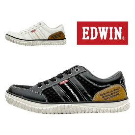 エドウィン / ED EDW 7744 ブラック 黒 ホワイト 白 ( EDWIN ED7744 EDW7744 )【送料無料 北海道、沖縄県を除く メンズ スニーカー 靴 シューズ メンズシューズ メンズスニーカー カジュアル カジュアルシューズ】(後継モデルです)