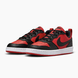 ナイキ NIKE スニーカー コート ボロー LOW リクラフト DV5456 600 レッド 赤 ブラック 黒 ( NIKE COURT BOROUGH LOW RECRAFT DV 5456 )【送料無料 北海道沖縄を除く レディース シューズ スニーカー 靴 レディースシューズ ジュニア 通学 】(後継モデルです)