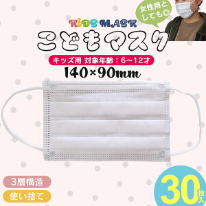 【在庫処分】マスク 小さめ 子供用 使い捨て 30枚 立体 箱 ホワイト 3層構造 ウイルス 対策 予防 花粉 風邪 不織布マスク 使い捨てマスク 箱 こども用 在庫あり/在庫処分 値下げ セール