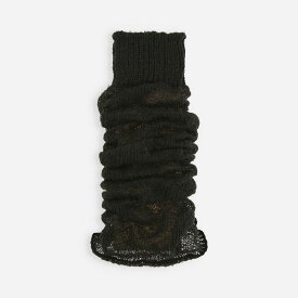 【公式 靴下屋】 ふわふわ シアー ニット 2WAY ウォーマー / 靴下 タビオ Tabio くつ下 薄手 レッグウォーマー アームウォーマー 冬 無地 黒 レディース 日本製