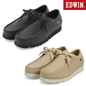 エドウィン EDWIN メンズ スニーカー カジュアル チロリアンシューズ モカシン 軽量 ブラック ベージュ EDW-7880 edwin スニーカー エドウィン靴 エドウィン 靴