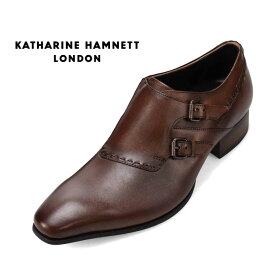 キャサリンハムネット 靴 KATHARINE HAMNETT 31731 ブラウン ビジネスシューズ ドレスシューズ ダブルモンク