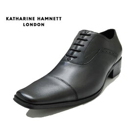 キャサリンハムネット 靴 KATHARINE HAMNETT 3994 ブラック ビジネスシューズ ストレートチップ レザー