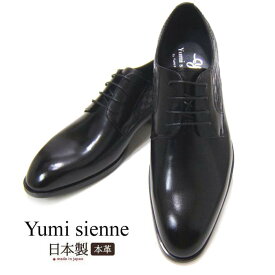 ユミジェンヌ Yumi Sienne 8411 ブラック プレーントウレース 外羽根 紳士靴 ビジネスシューズ YS-8411 靴 桂由美