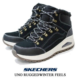スケッチャーズ レディース スニーカー ブーツ SKECHERS UNO RUGGED WINTER FEELS ブラック 155224 BLK ショートブーツ 靴