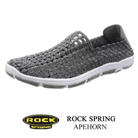 ロックスプリング かかとが踏める スニーカー レディース スリッポン ROCK SPRING APEHORN グレー RS167 ウーブン メッシュ 靴 母の日 ギフト プレゼント