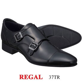 リーガル REGAL 37TR ブラック メンズ 靴 ビジネスシューズ ダブルモンクストラップ 革靴 紳士靴 本革 日本製 ブランド REGAL 37TRBC