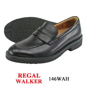 リーガル REGAL メンズ 靴 リーガルウォーカー REGAL WALKER 146W ブラック ビジネスシューズ コインローファー 3E 撥水 革靴 紳士靴 本革 日本製 ブランド