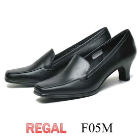 リーガル レディース パンプス 靴 REGAL F05MAG ブラック プレーンパンプス ストラップ 日本製 オフィス 婦人靴 牛革 婦人靴 ブランド