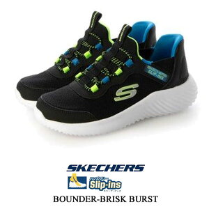 �X�P�b�`���[�Y �L�b�Y �W���j�A �X�j�[�J�[ SKECHERS HANDS FREE SLIP�]INS BOUNDER-BRISK-BURST �X���b�v�C���Y �o�E���_�[ �u���X�N�o�[�X�g �u���b�N 403822L-BBLM �C �a���� �M�t�g �v���[���g