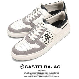 カステルバジャック メンズ スニーカー CASTELBAJAC 12327 ホワイト 靴 カジュアル 本革 父の日 ギフト プレゼント