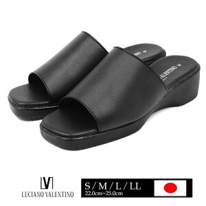 ���f�B�[�X �T���_�� ���`�A�[�m�o�����`�m LUCIANO VALENTINO 6090 �u���b�N �I�t�B�X�T���_�� ������ ���[�h���� ���{�� ���L