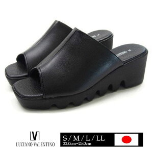 ���f�B�[�X �T���_�� ���`�A�[�m�o�����`�m LUCIANO VALENTINO 6451 �u���b�N �I�t�B�X�T���_�� ������ ���[�h���� ���{�� ���L