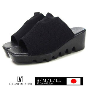 ���f�B�[�X �T���_�� ���`�A�[�m�o�����`�m LUCIANO VALENTINO 6455 �u���b�N �I�t�B�X�T���_�� ������ ���[�h���� ���{�� ���L
