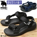 【Rakuten Fashion THE SALE 20%OFF】 サンダル スポーツサンダル メンズ moz モズ ブランド おしゃれ 夏 海 快適 S M L LL 黒 ブラック ネイビー マジックテープ ソフト天板 moz 0800
