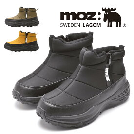 【最短翌日配送】 防寒ブーツ メンズ スノーブーツ ウィンターブーツ moz モズ 冬 防水 雪 雨 25.0cm-28.0cm 黒 ブラック カーキ 防滑底 滑りにくい フリース あったかい 冬靴 クッションインソール アウトドア 靴 moz 4680