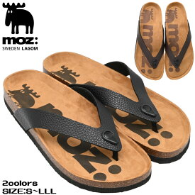 【ポイントアップ中】 サンダル メンズ moz モズ フットベッドサンダル トングサンダル 黒 ブラック ダークブラウン S-LLL アーチサポート 柔らか天板 さらさら ビッグロゴ moz 5819
