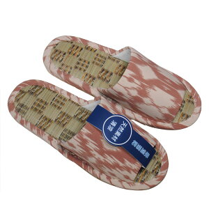 【靴のHOSHIKAWA】 『天然畳スリッパ 2020』 レディース 清涼スリッパ フリーサイズ 約25cm〜27.5cmピンク ブルー涼しい スエード底防滑 軽い 春夏