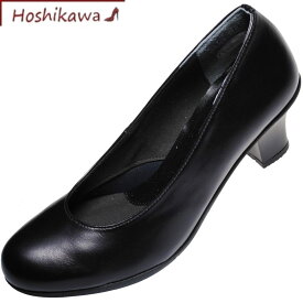【靴のHOSHIKAWA】 『Dona Miss 127』ドナミス パンプス22cm～24.5cm EEEブラック レディースフォーマル ビジネス国産 本革