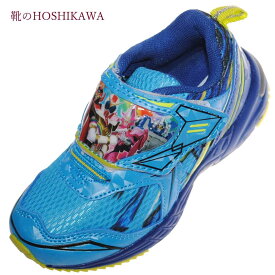 【靴のHOSHIKAWA】 『機界戦隊 ゼンカイジャー 6605』15cm～19cm 男の子子供靴 ブルーベルクロ 面ファスナー