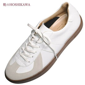 【靴のHOSHIKAWA】 『Gently 106』ジェントリー ホワイト24.5cm～28cm EEEE紳士靴 レースアップ防水 防滑 幅広天然皮革