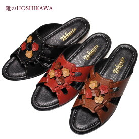 【靴のHOSHIKAWA】 『TOKUEI 504』トクエイ サンダルヘップ レディースS M L LL 4Eクロ ブラウン ワインオープントゥ ソフトウレタン日本製 春夏