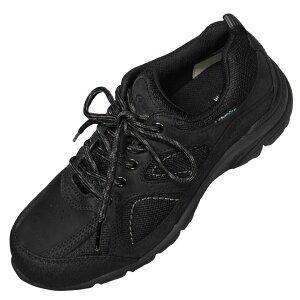 【靴のHOSHIKAWA】 『World March WL3602』ワールドマーチウォーキングシューズ22cm〜25cm EEEEレディース ブラックファスナー レース衝撃吸収 幅広