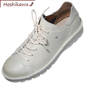【靴のHOSHIKAWA】 『A-OK 7091』エーオーケー アジュール22cm～25cm EEEEレザースニーカー 撥水加工ファスナー 厚底レースアップ 牛革