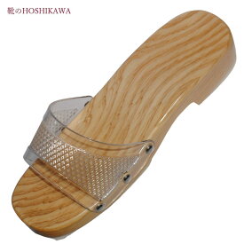 【靴のHOSHIKAWA】 『透明 メンズサンダル』紳士用 ヘップフリーサイズ メンズクリア オープントウ幅が広い 春夏 外履き